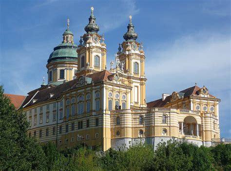 Sustainability of large austrian banks' business models. Melk, Austria. The Melk Abbey is a magnificent baroque ...