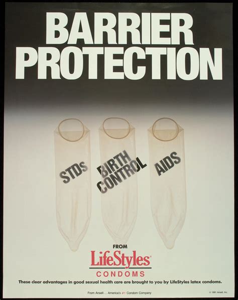 Barrier Protection From Lifestyles Condoms Aids Education Posters
