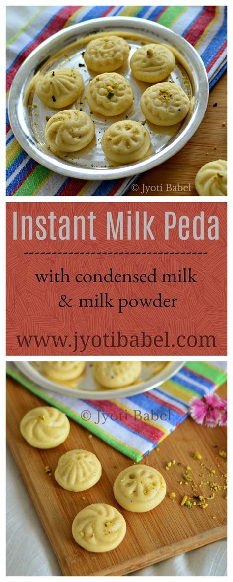 Jyotis Pages Instant Peda Recipe Peda Recipe With Milk Powder And