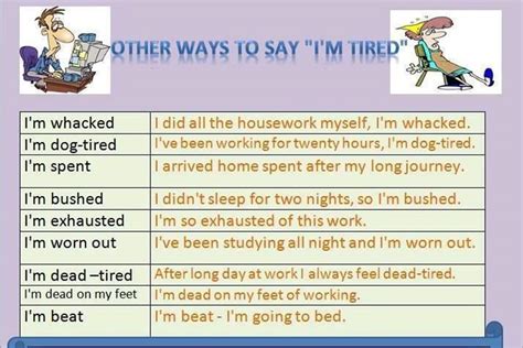 30 Different Ways To Say Im Tired In English Eslbuzz