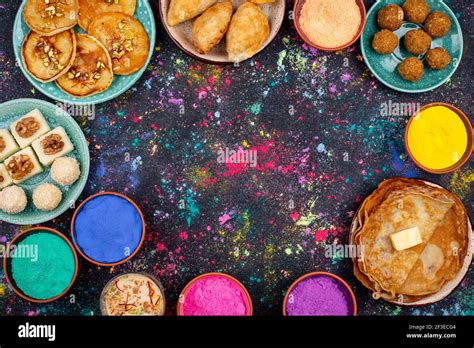Traditional Indian Holi Festival Food Stock Photo Alamy