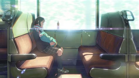 Hd Wallpaper Anime Train Sleeping Anime Girls Original Characters