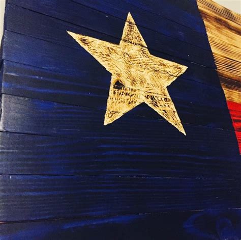 Wood Texas State Flagrustic Wall Art Decor Large Handcarved Etsy