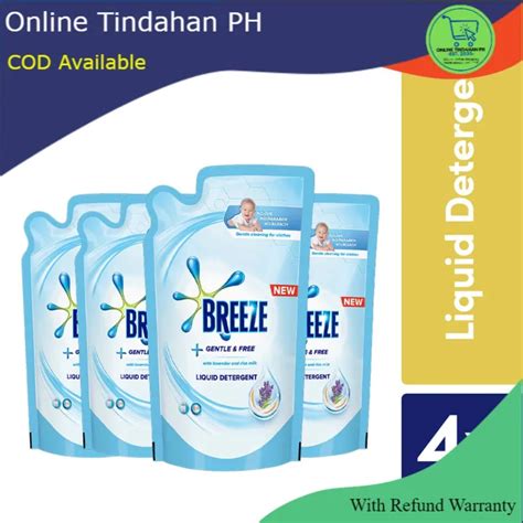 Breeze Laundry Liquid Detergent Gentle And Free 650ml Pouch 4x Lazada Ph
