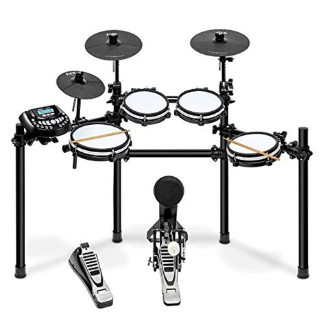 Lyxjam 8 Piece Electronic Drum Kit Professional Drum Set With Real Mesh Fabric 448 Preloaded