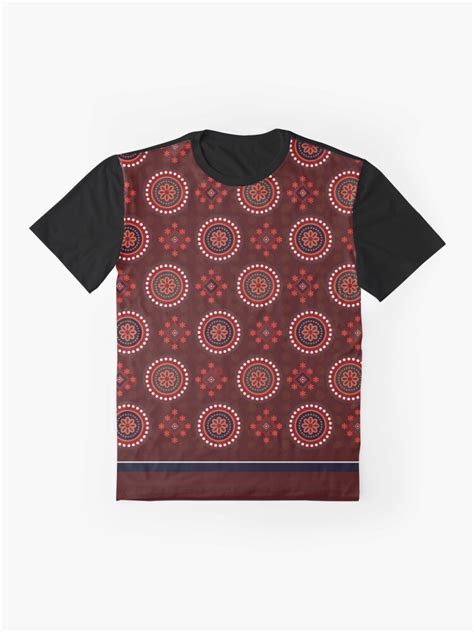 Red And Blue Pakistani Ajrak Floral Pattern T Shirt For Sale By