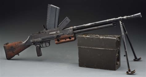 French Chattellerault Mle 2429 Light Machine Gun World War Ii From