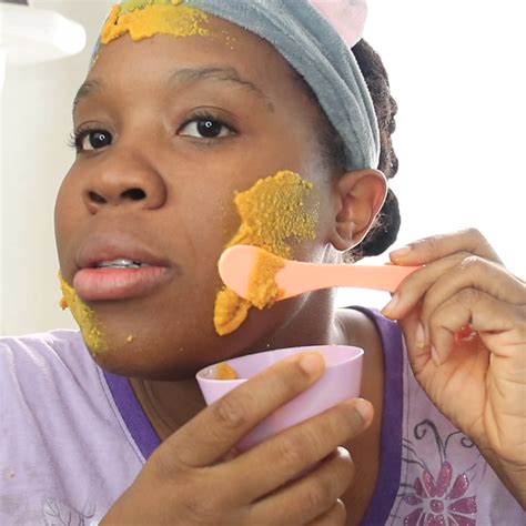 this all natural facial scrub is made with turmeric powder and is the perfect diy to get rid of