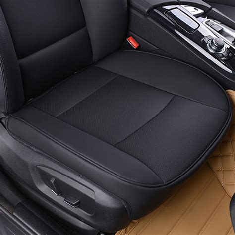 Deluxe Universal Full Surround Black Pu Leather Car Front Seat Cover Protector Cushion