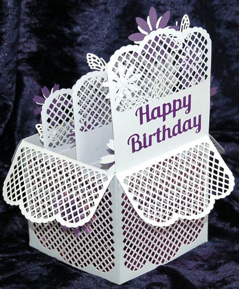 Reverse Of Popping Box Card Showing Happy Birthday Message Using All