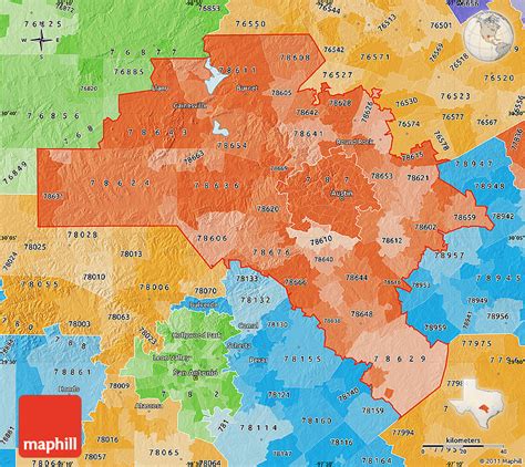 Political Shades Map Of Zip Codes Starting With 786