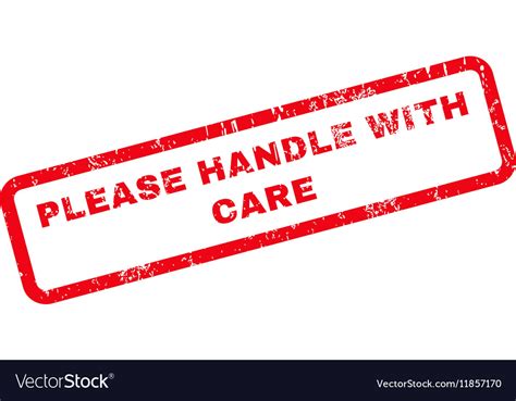 Please Handle With Care Rubber Stamp Royalty Free Vector