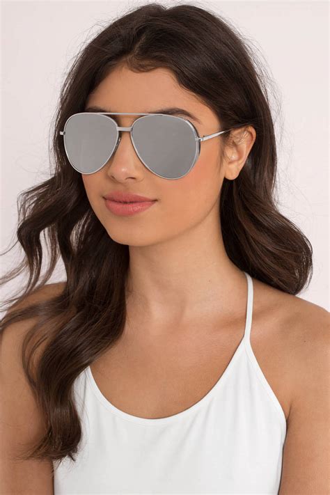 Reflections Aviator Sunglasses In Silver 18 Tobi Us