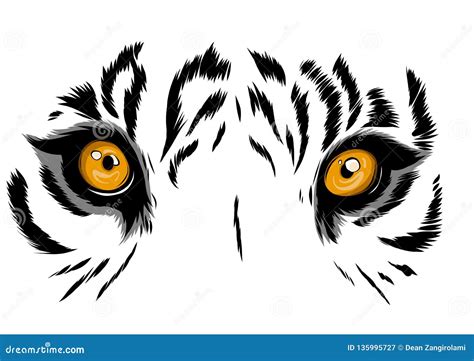 Tiger Eyes Tribal Tattoo Cartoon Vector CartoonDealer Com 17345601