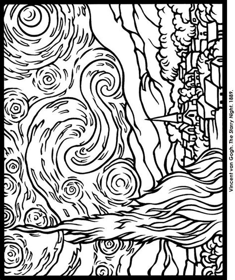 Starry night i is not just any coloring book, it is a magical coloring journey. The Starry Night Coloring Page - Coloring Home