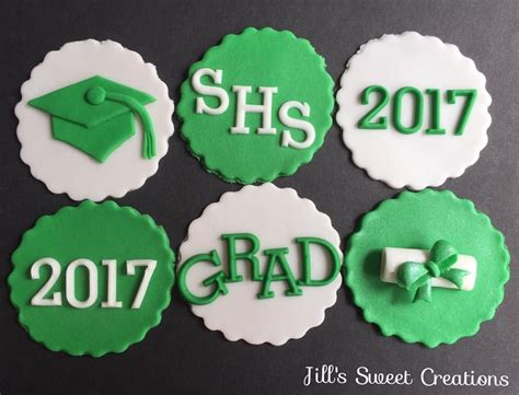 Customized Fondant Graduation Cupcake Toppers 🎓⭐️ Graduation Cupcake