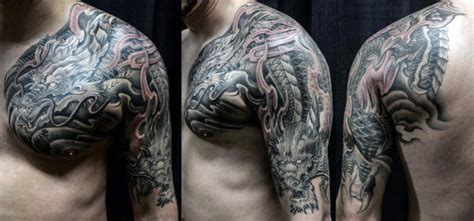 48 Dragon Tattoos On Men Half Sleeve