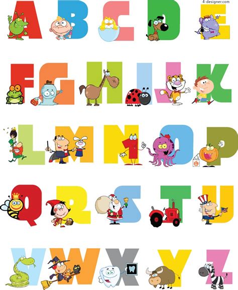 Cartoon Alphabet Vector At Vectorified Com Collection Of Cartoon