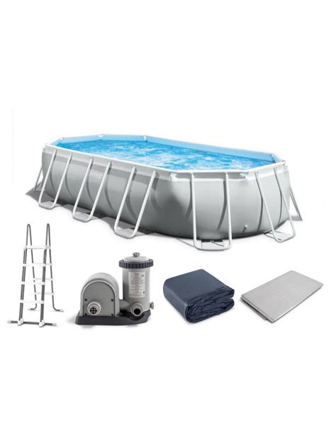 Intex 16ft 6 X 9ft X 48 Prism Frame Pool Set With Filter Pump Oval
