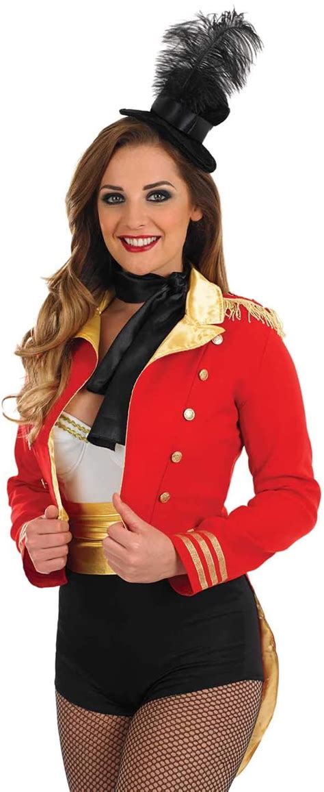 Fun Shack Womens Ringmaster Costume Adults Showman Red Circus Carnival