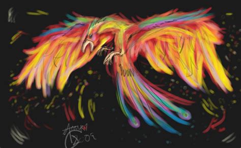 Rainbow Phoenix By Chi Bird On Deviantart