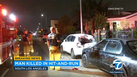 Man Killed In Hit And Run Crash In South Los Angeles Suspect Sought