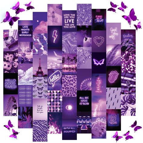 Purple Wall Collage Kit Aesthetic Pictures Set X Inch Bedroom Hot Sex
