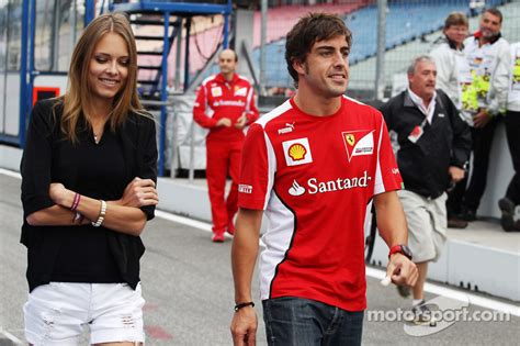 Fernando alonso getting a 'guard of honor' by lewis hamilton and sebastian vettel til the finish line and all three champions doing the donut for. Fernando Alonso, Scuderia Ferrari with his new girlfriend ...