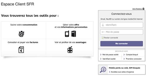 Espace Client Sfr Gestion De Mon Compte Sfr Forfait Mobile Interface