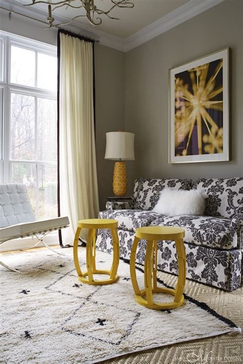 Black Yellow And Gray Room Contemporary Living Room Janie Molster