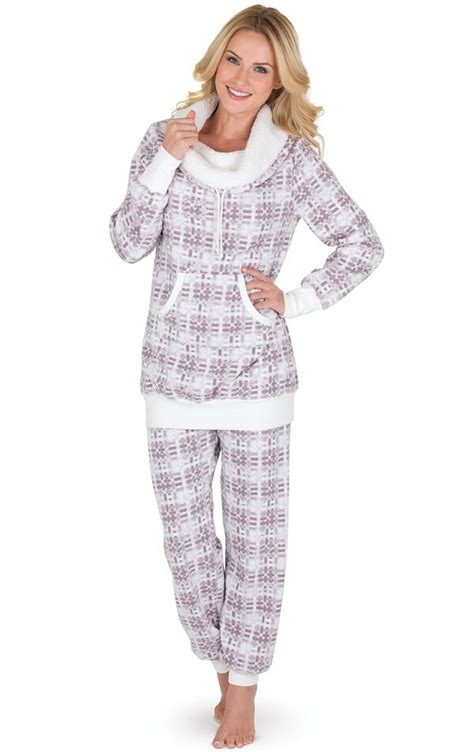 Shearling Rollneck Pajama Set In Womens Fleece Pajamas Pajamas For Women Pajamagram