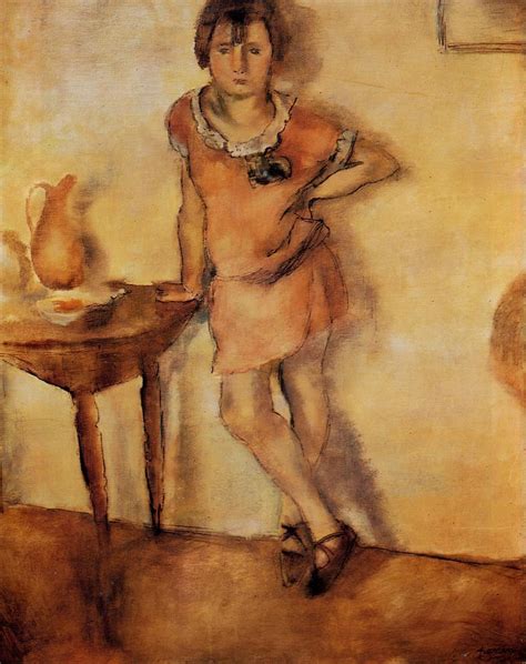 Young Girl In A Dress Painting Jules Pascin Oil Paintings