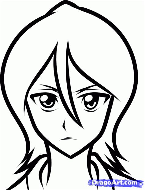 How To Draw Rukia Easy Step By Step Bleach Characters Anime Draw Japanese Anime Draw Manga