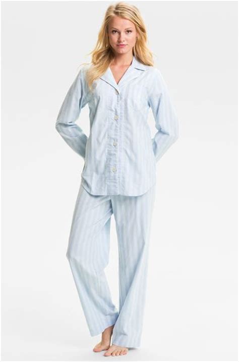 Lauren By Ralph Lauren Sleepwear Pattern Brushed Twill Pajamas In White
