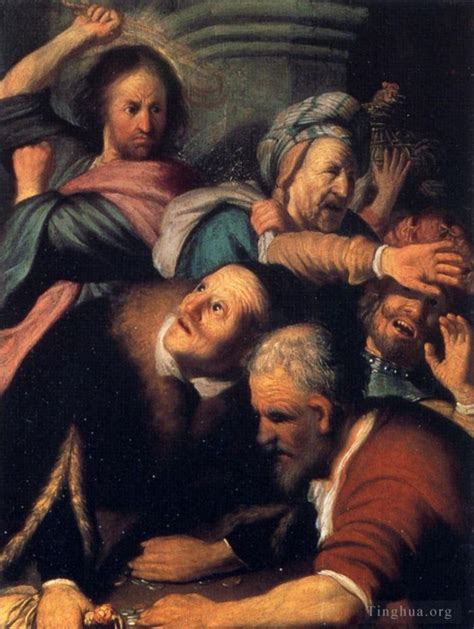 Christ Driving The Moneychangers From The Temple 1626 Rembrandt Oil