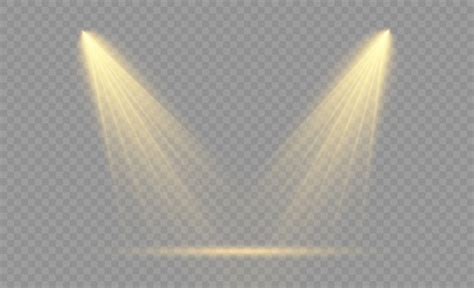 Set Of Spotlight Isolated On Transparent Background Lighting Effects