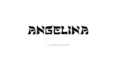 Angelina Name Tattoo Designs