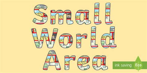 👉 Small World Area Display Lettering Teacher Made