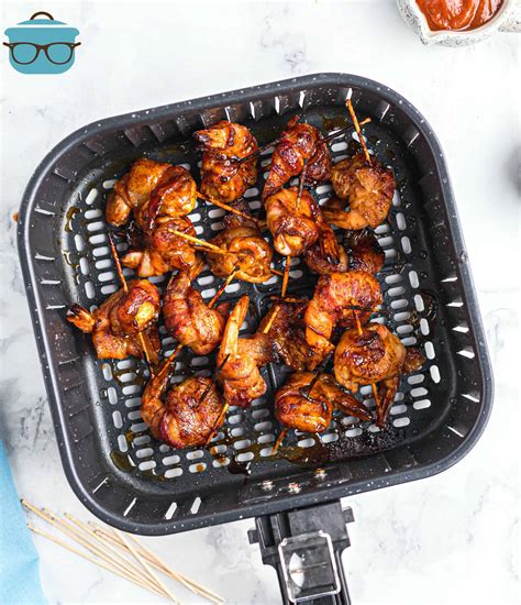 One try and you'll be hooked! AIR FRYER BACON WRAPPED SHRIMP | The Country Cook