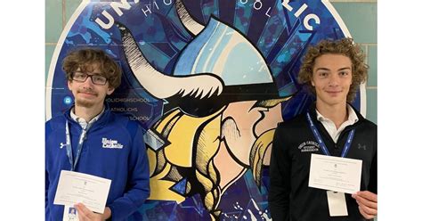 Union Catholics Florek And Hunsinger Honored As Commended Students