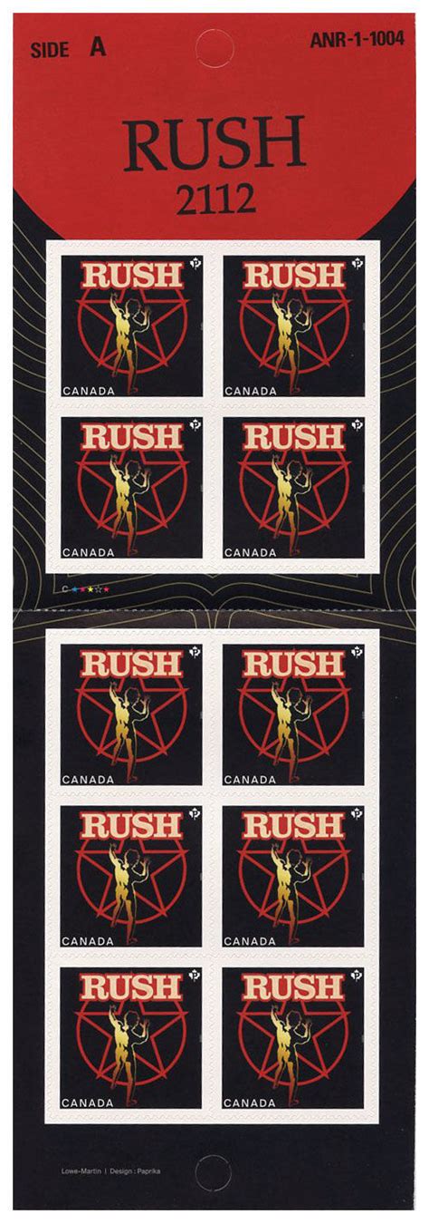 Buy Canada 2657a Rush 2013 10 X P 63¢ Booklet Pane Of 10