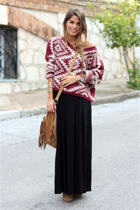 20 Style Tips On How To Wear Maxi Skirts In The Winter Maxi Skirt