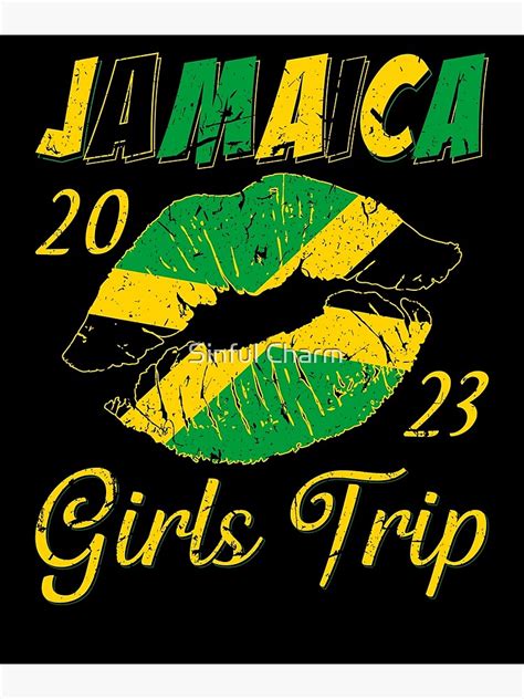 jamaica girls trip 2023 jamaican vacation matching travel poster for sale by cameronryan