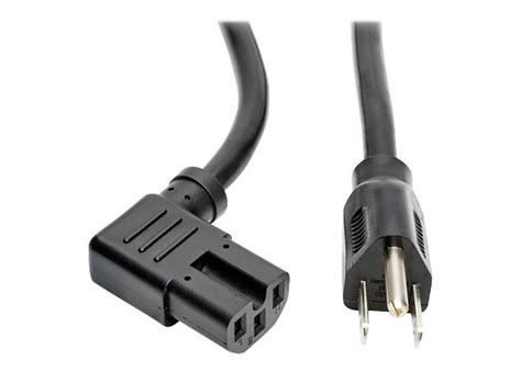 Tripp Lite Heavy Duty Power Ext Cord 15a 14awg 5 15p To Right Angle C15