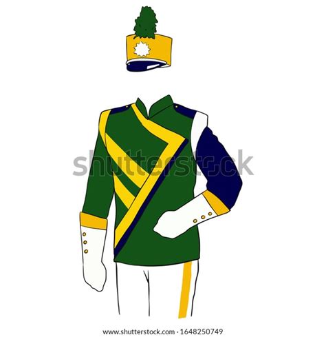 Marching Band Uniform Player Vector Illustration Stock Vector Royalty