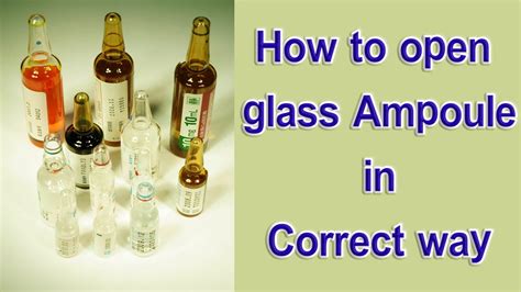How To Open A Glass Ampoule The Right Way In Telegu I Am A Telugu