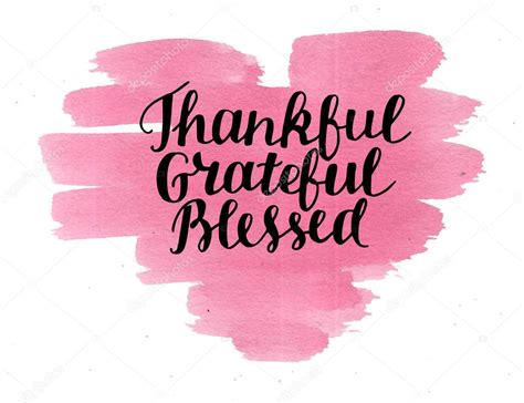 Images: thankful grateful blessed | Hand lettering Thankful, grateful, blessed on watercolor ...