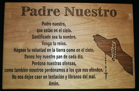 Our Father Prayer Catholic Spanish