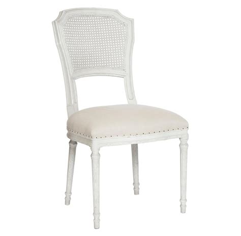 Pair Camilla French Country White Wash Shabby Chic Dining Chair