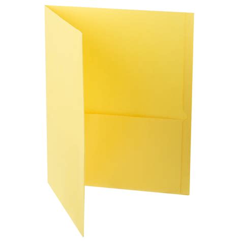 Oxford 57509 Letter Size 2 Pocket Embossed Paper Pocket Folder Yellow